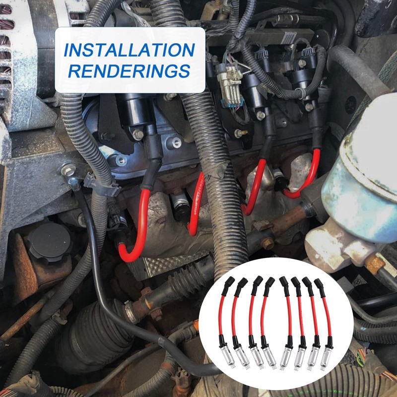 JDMSPEED High Performance Spark Plug Ignition Wire for 2000-2009 Chevy