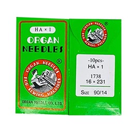 Organ Sewing Machine Needles Home-use (10 Needles/Pack), Size 90/14
