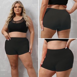 LALESTE Plus Size Boyshort Underwear for Women Soft Stretch Boxer Briefs Full Coverage Women's Boy Shorts Panties 5 Pack