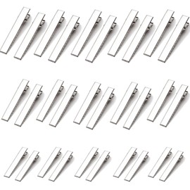 Hair Clip Base, 3 Sizes 30 Pieces, Silver, DIY Hairpin Parts, Hair Clips, Hair Accessories, Handmade Craft Materials