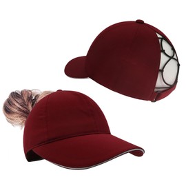 YAMEE Baseball Cap, Women's Ponytail Summer, Horsetail Hats, Women's Baseball Cap, Women's Baseball Cap, Waterproof, Sports Hat, Lightweight, Soft, Breathable, Hats for Women, Sun Protection, Quick