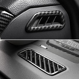 YOFAMO for Toyota RAV4 ABS Carbon Fiber Grain Air Vent Outlet Trim Dash Board Front & Upper Air Condition Cover for Toyota RAV4 2019 2020 2021 2022 Interior Accessories(4PCS)