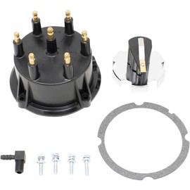 AIP Electronics Premium Distributor Cap and Rotor Complete Power Pack Compatible with 1985-2009 Mercruiser OMC Thunderbolt IV and V GM HEI V6 4.3L Replaces 18-5274 815407Q5 OEM Fit CAP1051