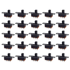 Mini Slide Switches 25pcs 0.1 inch (3 mm) 2 Tier Switch 3 Pin Current Flow Control Toggle Switch Power Switch DIY Mini On Small Switch Set 0.5A / DC24V