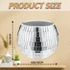 GSYUWIH 6 Pcs Disco Ball Planter,Silver Disco Ball Vase,Mirrored Disco
