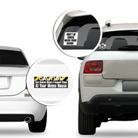 No Baby On Board Feel Free to Crash INTO ME Sticker (Funny car Humor Decal)