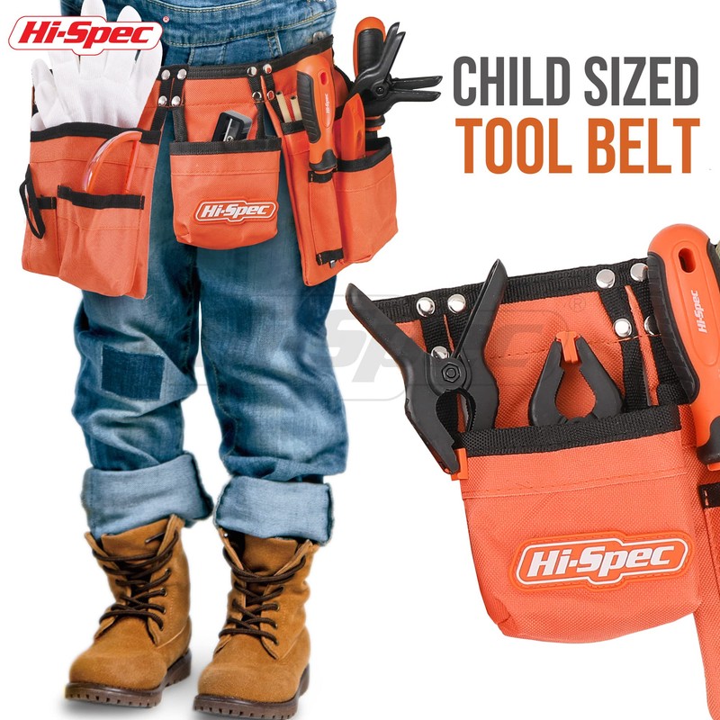 Hi-Spec 16pc Orange Kids Tool Kit Set & Child Size