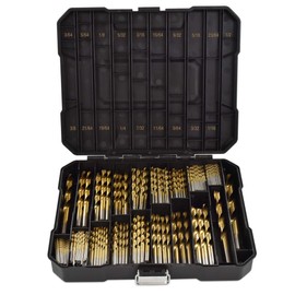 Segomo Tools 230 Piece 135 Degree High Speed Drill Bits | Drill Bit Set | Titanium Drill Bit Set | Drill Bit Kit | Set HSS Titanium Coated Drill Bit - DB230