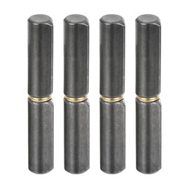sourcing map 4Pcs Weld on Barrel Hinges, 3-1/8" x 8/16" (LxD) Carbon Steel Weldable Detachable Barrel Hinges for Metal Gate Swing Door Trailer Ramp, 0.28" Pin OD