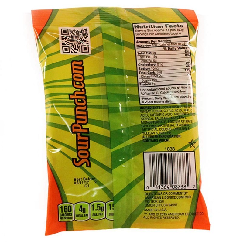 Sour Punch Bites, Tropical Fruit Flavors, Soft & Chewy Sour