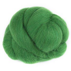 55g Needle Felting Wool Roving Needle Felting Kit with Felt Wool 8 Colors for DIY Craft Animal Home Decoration(36-Green)