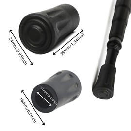 Naisfei Rubber Buffer for Hiking Poles, Pack of 6, Professional Hiking Pole Attachment Set for Nordic Walking Poles, Replacement Rubber Buffer for Trekking/Urban Walking, Cushioning Non-Slip Hiking