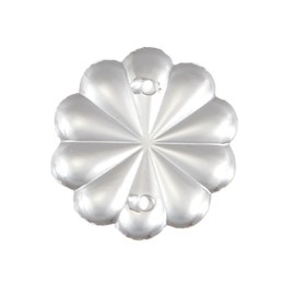 B&P Lamp® 1" (25Mm) Clear Pressed Glass Rossette W/ 2 Holes