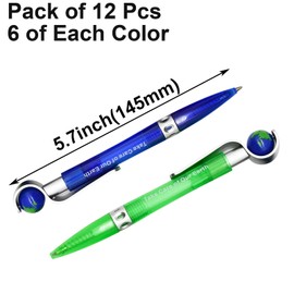 Maydahui 12PCS Cute Earth Pens Retractable World Earth Globe Spins Pens Tellurion Shape Ballpoint Pens Black Ink Novelty Earth Day Favor Pens for Student Office School Supplies Stationery Desk Decor