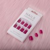 24PCs Press On Nails, Short Square Medium Shape, Solid Dark