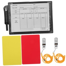 BESPORTBLE 1 Set Soccer Referee Kit Set with Red Yellow Cards Whistles Notepad Pen for Football Matches Essential Professional Referee Tools