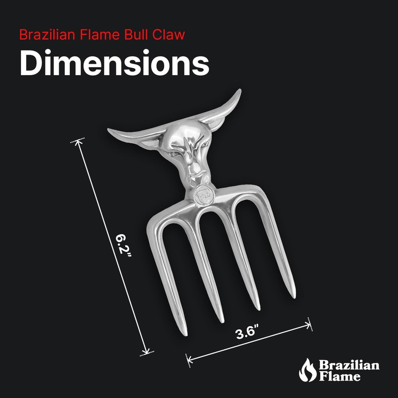 Brazilian Flame Aluminum Bad Bull Fork 4 Teeth with Leather