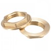 TOP-VIGOR G1/2 Brass Lock Nut with Flange, 2Pcs Hex Threaded