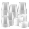 NYHI 100 Pack 5.5 oz Small Clear Plastic Cups Bulk