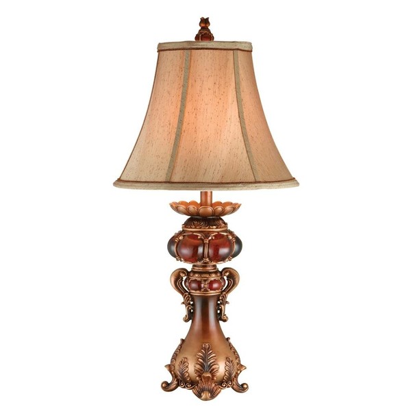 OK Lighting 31 in. Antique Brass Table Lamp - OK-4193T