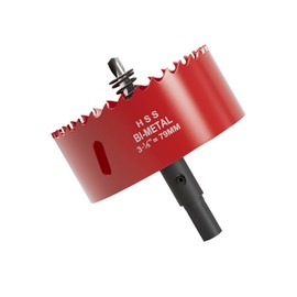 3-1/8 Inch (79mm) M42 Bi-Metal Hole Saw, Triangular Shank Hole Saw Drill Bit with Spring for Wood, Plywood, Plastic, Gypsum Board, Various Thin Metal Sheets