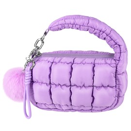 Women Quilted Wristlet Bag Puffer Handbags Purse