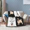 Pug Dog Throw Blanket - Warm, Soft, Cozy, Super Plush,