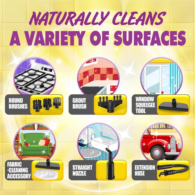 Steam Cleaner, Deep Cleaning Steam Cleaner for Home, 1200W Handheld