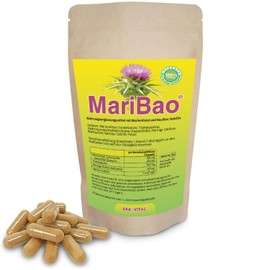 Liver Treatment 180 Capsules with Milk Thistle Extract High Dosage Triphala and Bacillus Sutbtilis Vegan Pure Active Ingredients without Additives (Pack of 180)