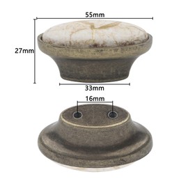 Rowiz 10PCS Vintage Cabinet Knobs Drawer Pulls Small Zinc Alloy Ceramic Handles 16mm Hole Pitch