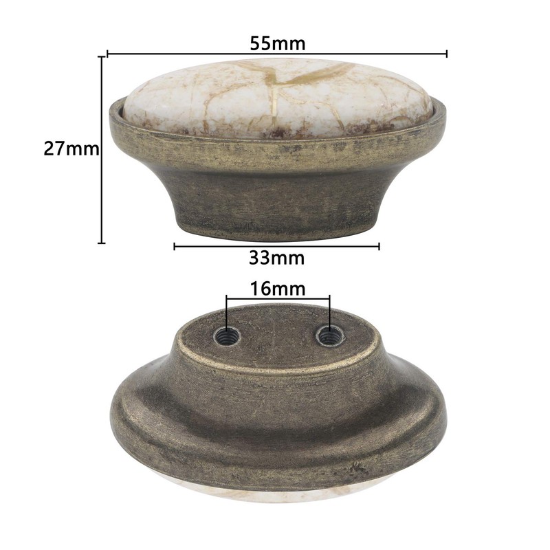 Rowiz 10PCS Vintage Cabinet Knobs Drawer Pulls Small Zinc Alloy