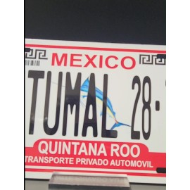 QUINTANA ROO CUSTOM CAR PLATE /PLACA AUTO QUINTANA ROO / CAR PLATE QUINTANA ROO