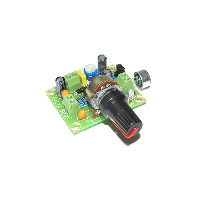 ArliKits AR172 Microphone Amplifier Kit Electret Adjustable Green