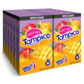 SINGLES TO GO! Tampico Mango Punch Drink Mix Singles To Go 72 Sticks Low Calorie Vitamin C