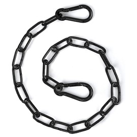 Gate Chain Lock, Stainless Steel Gate Link Chain Lock with Double Carabiner Chain Key for Outdoor Fences, Pet Cages, Horses, Goats, Cow, Coral Supply