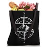 Compass Rose Mountain Scene Hiking Backpacking Nature Lover Tote Bag