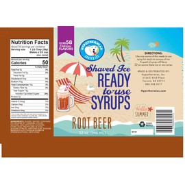 Root Beer Hawaiian 🍧 Snow Cone Syrup Flavors | icee slushie syrup, flavored syrups for drinks 🌺 coffee syrup - 100% Pure Cane Sugar, NO CORN SYRUP 🚫 🌽 Ready to Use Quart (32 Fl. Oz)