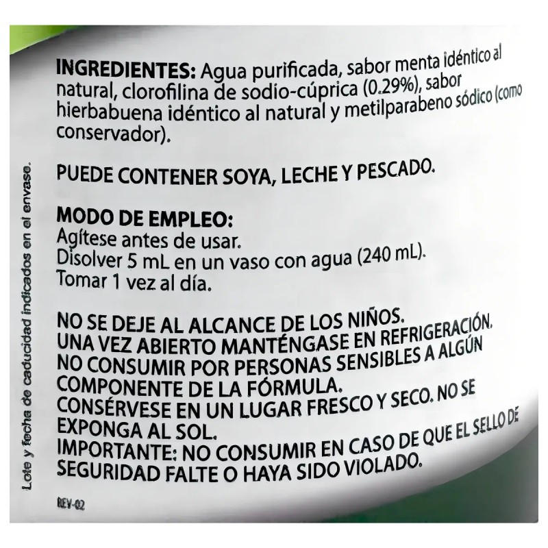 Clorofila Líquida 500 Ml Sabor Menta Natural Health