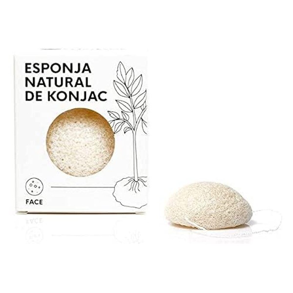 Sponge Facial & Body Konjac Naturbrush Suitable for Vegans and 100% Natural and biodegradable. Peeling for All Skin Types from the Asian Plant Konjac Root.