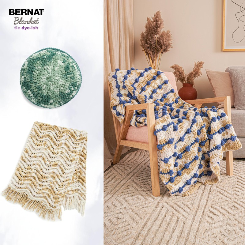 Bernat Blanket Tie Dye-Ish Lavender Yarn - 2 Pack of