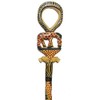 African Wood Decorative Walking Stick (Hand Made in Kenya) (Giraffe/Lion)