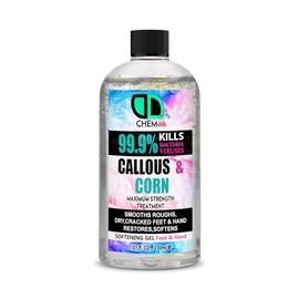 Callus and Corn Remover Liquid, Callus Eliminator, Liquid & Gel for Softening Foot, Rescue Hard Skin, Pain-Free Treatment for Foot & Hand (30ml Cap)