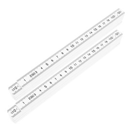 Operitacx 2pcs Rulers Long Plastic Measuring Tools for Carpenters Lightweight Portable with Scale for Engineers and DIY Projects