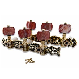 Classical Guitar tuning keys pegs, brown color, old-plated Budagov MHC-12