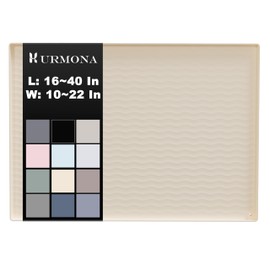 URMONA 19'' x 12'' Waterproof Silicone Under Sink Mat Cabinet and Counter Protector, Shelf Liner for Kitchen and Bathroom, Storage and Organizers, Litter Mat, Pet Cat Puppy Essentials（Light Cream）