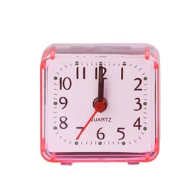 fatteryu Mini Square Quartz Beep Alarm Clock Plastic Desk Table Travel Trip Portable