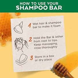 Garnier Strengthening Hair Soap Bar Shampoo For Damaged Hair, Ultimate Blends Honey Treasures With Zero Plastic Waste, 94 Percent Plant-Origin, Nouris