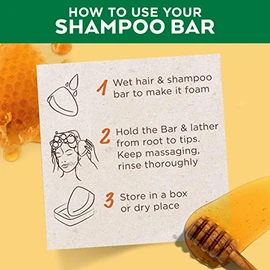 Garnier Strengthening Hair Soap Bar Shampoo For Damaged Hair, Ultimate Blends Honey Treasures With Zero Plastic Waste, 94 Percent Plant-Origin, Nouris