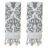 SKL Home Mirage Fringe 2 Bath, 2 Hand Towel Set,