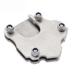 ZSADZS Universal Motorcycle Side Stand Extension Stretcher Bike Side Stand Kickstand Plate Universal Pad End Extension Stainless Steel Off Road